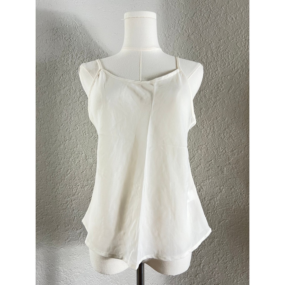 Apt 9 Petite PM Off White Mesh Cami Tank Top Minimalist Clean Girl Layering